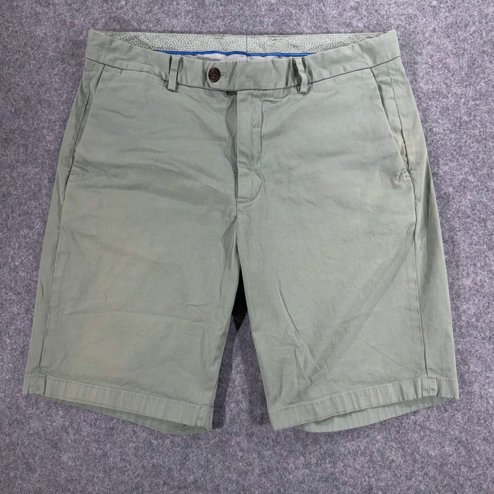 Bonobos Mens Standard Fit Chino Shorts Sage Green 9 Inch Inseam Size 34